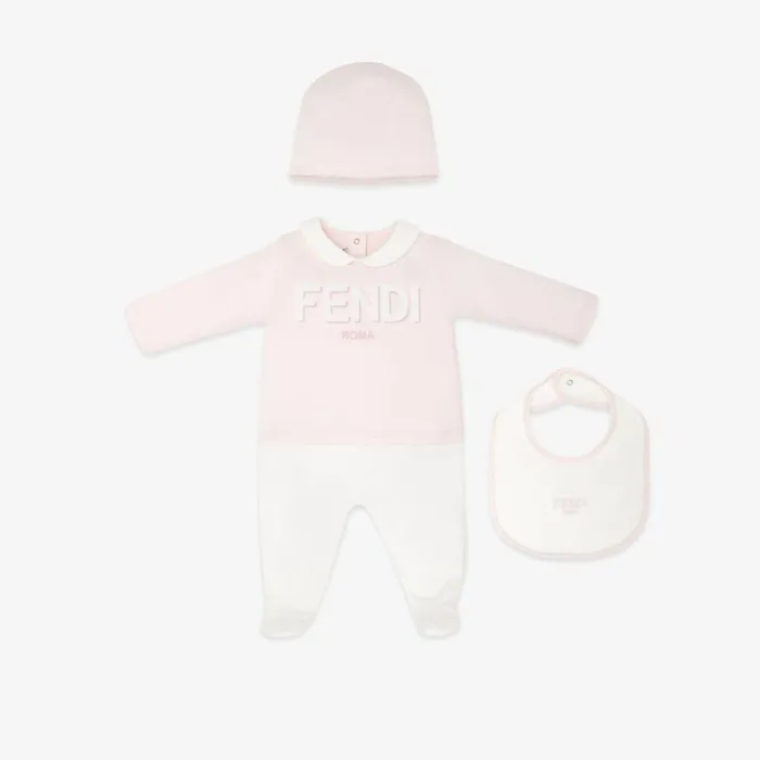 Kids Pink Jersey Fendi Roma Kit Pink Fendi Baby Boy