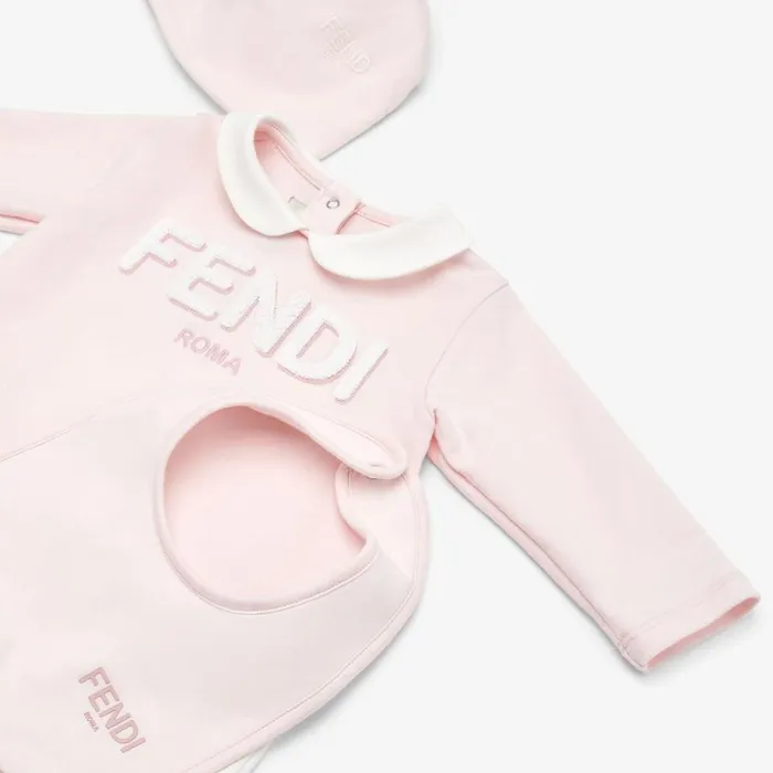 Kids Pink Jersey Fendi Roma Kit Pink Fendi Baby Boy