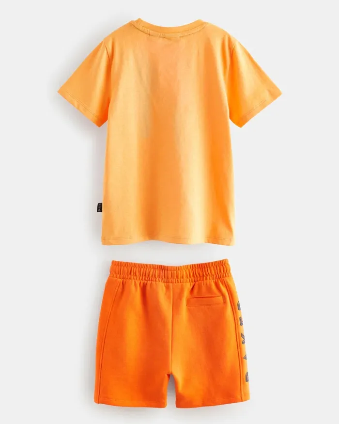 Kids RUSHMER 8211 Branded Cotton TShirt And Shorts Set Orange Ted Baker Sets and Outfits Kids RUSHMER 8211 Branded Cotton TShirt And Shorts Set Orange Ted Baker Sets and Outfits