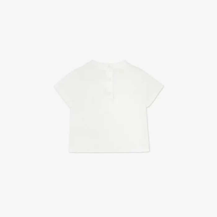 Kids White Jersey Fendi Roma TShirt White Fendi Baby Girl