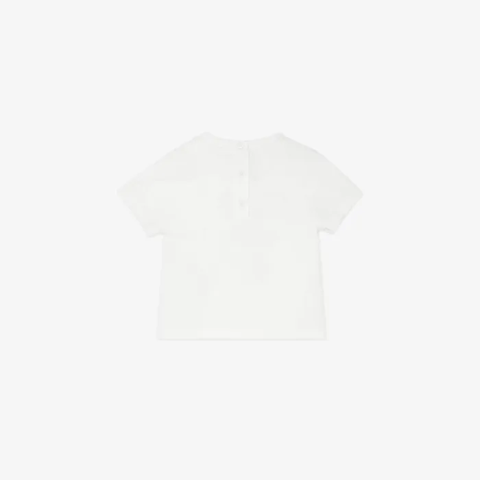 Kids White Jersey Teddy Bear TShirt White Fendi Baby Girl