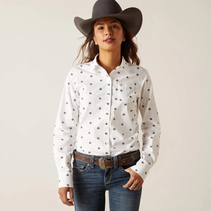 Kirby Stretch Shirt Thunderbird Print Women Ariat TShirts and Tops