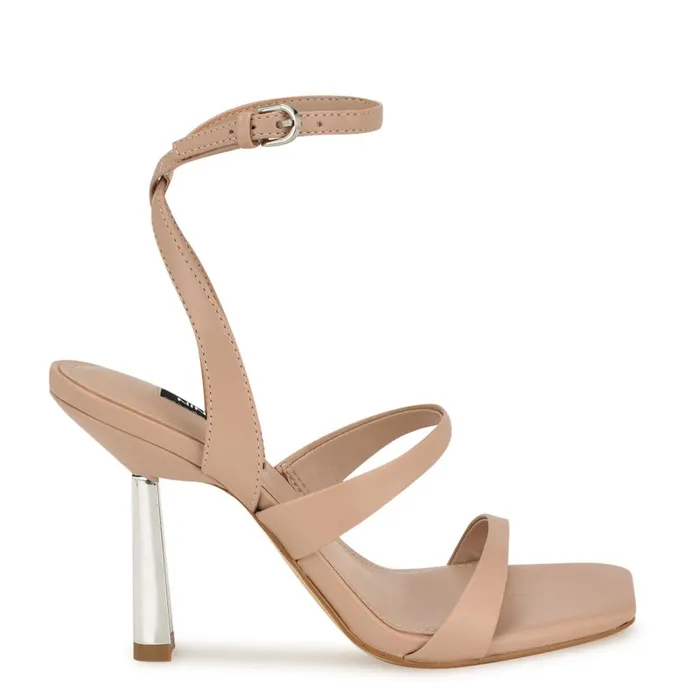 Kiya Ankle Strap Sandals Light Natural Women Nine West High Heels
