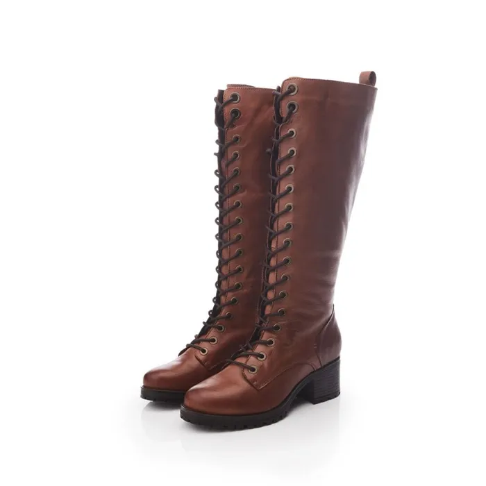 Knee High Boots Women Moda In Pelle Halina Tan Leather Knee High Boots Women Moda In Pelle Halina Tan Leather