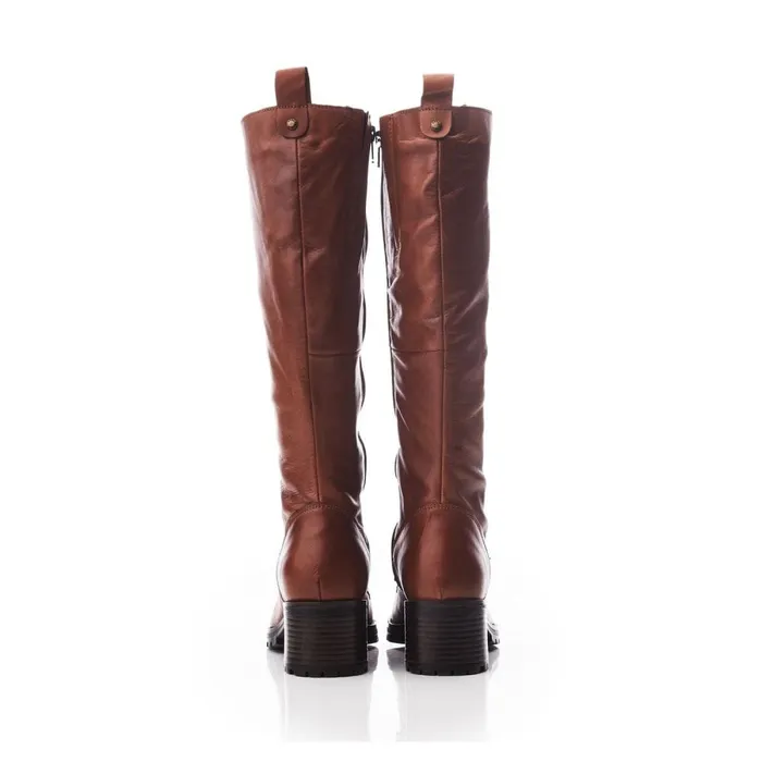 Knee High Boots Women Moda In Pelle Halina Tan Leather Knee High Boots Women Moda In Pelle Halina Tan Leather
