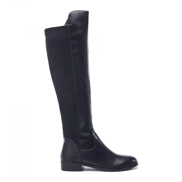 Knee High Boots Women Moda In Pelle Solenne Black Porvair