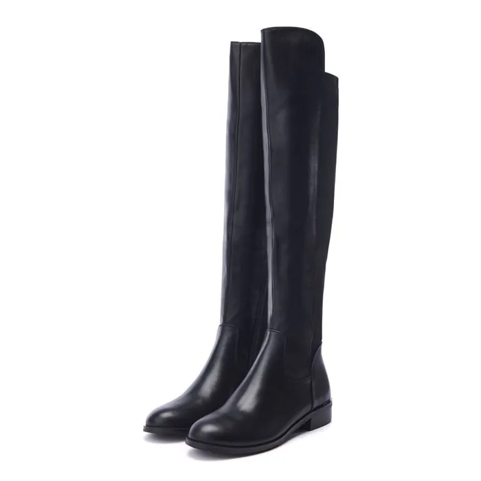 Knee High Boots Women Moda In Pelle Solenne Black Porvair