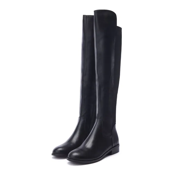 Knee High Boots Women Moda In Pelle Solenne Black Porvair
