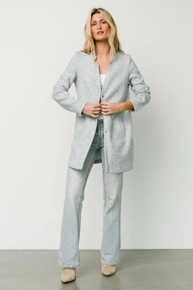 Knoll Notch Jacket Heather Light Blue Women Baltic Born Outerwear