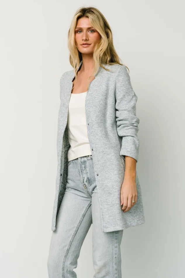 Knoll Notch Jacket Heather Light Blue Women Baltic Born Outerwear