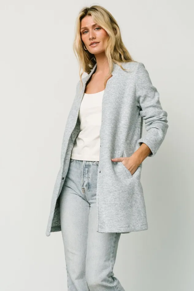 Knoll Notch Jacket Heather Light Blue Women Baltic Born Outerwear