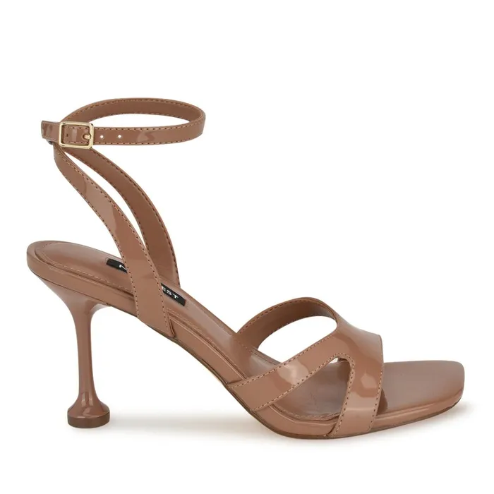 Kuane Ankle Strap Sandals Brown Women Nine West Heeled