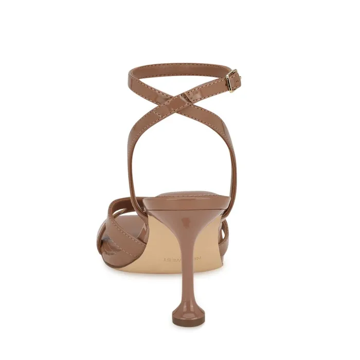 Kuane Ankle Strap Sandals Brown Women Nine West Heeled Kuane Ankle Strap Sandals Brown Women Nine West Heeled