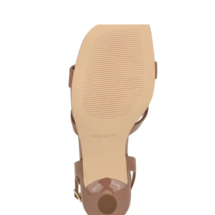Kuane Ankle Strap Sandals Brown Women Nine West Heeled Kuane Ankle Strap Sandals Brown Women Nine West Heeled