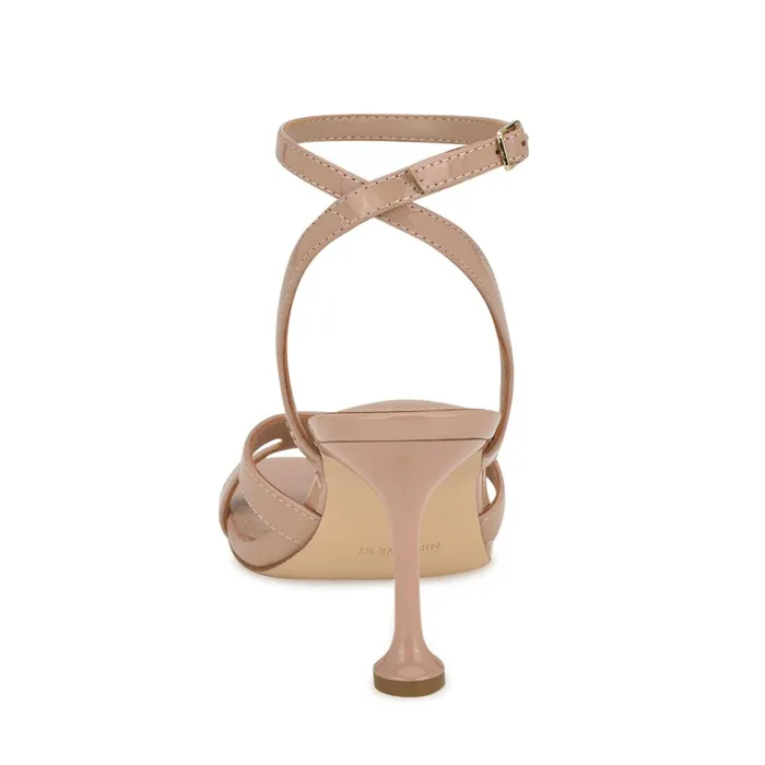 Kuane Ankle Strap Sandals Natural Women Nine West Mid Heels Kuane Ankle Strap Sandals Natural Women Nine West Mid Heels