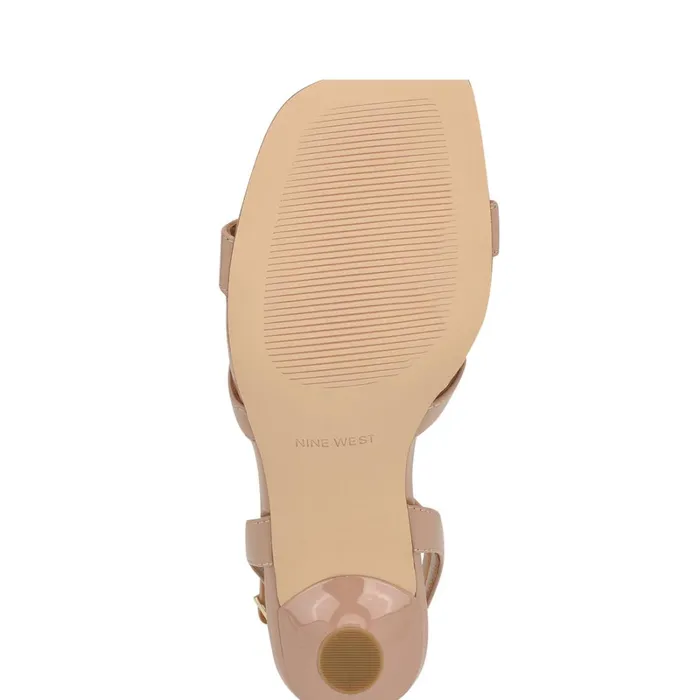 Kuane Ankle Strap Sandals Natural Women Nine West Mid Heels Kuane Ankle Strap Sandals Natural Women Nine West Mid Heels