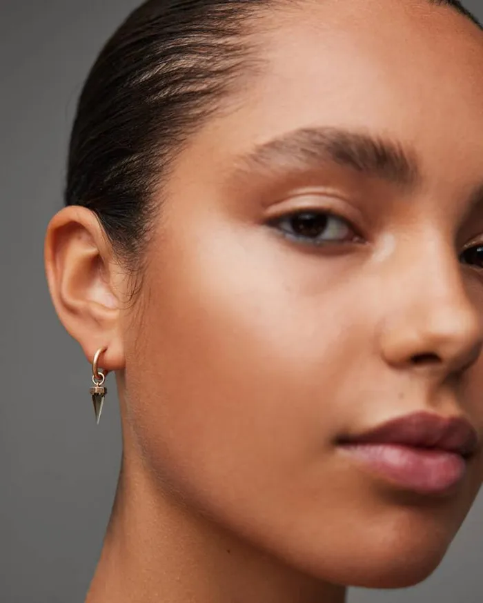 Laio GoldTone Spike Hoop Earrings Warm Brassblack Women AllSaints Accessories Laio GoldTone Spike Hoop Earrings Warm Brassblack Women AllSaints Accessories