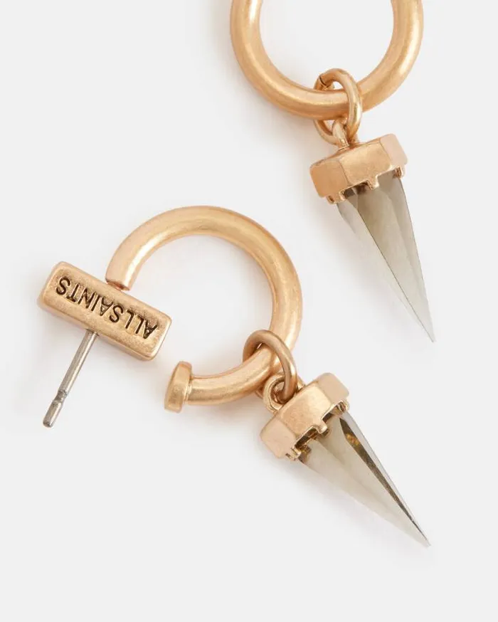 Laio GoldTone Spike Hoop Earrings Warm Brassblack Women AllSaints Accessories Laio GoldTone Spike Hoop Earrings Warm Brassblack Women AllSaints Accessories