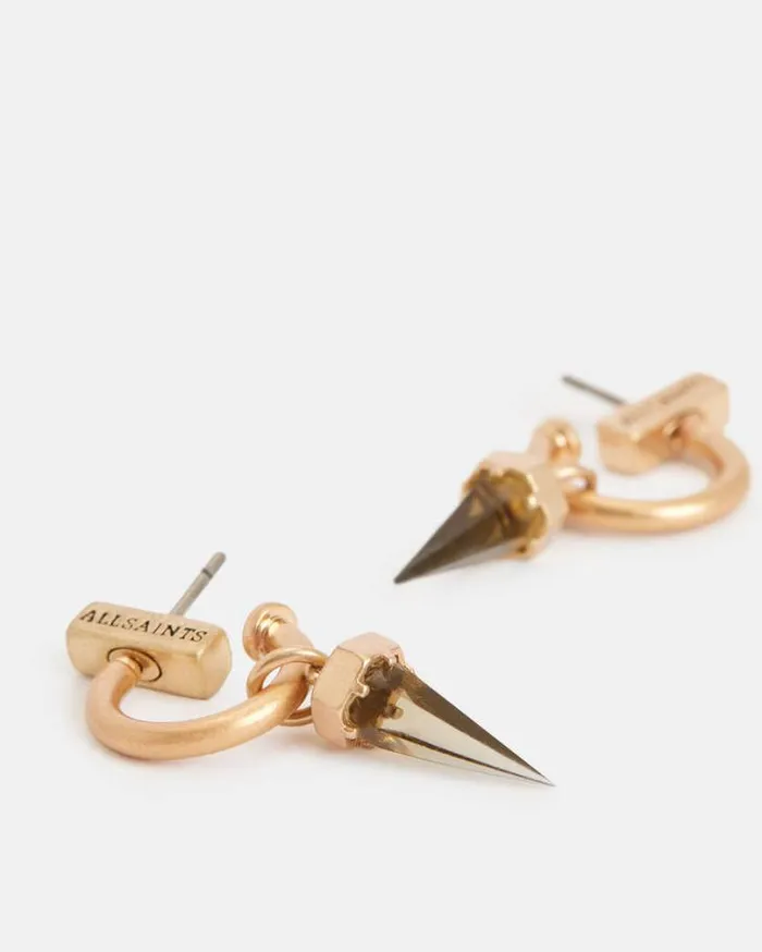 Laio GoldTone Spike Hoop Earrings Warm Brassblack Women AllSaints Accessories Laio GoldTone Spike Hoop Earrings Warm Brassblack Women AllSaints Accessories