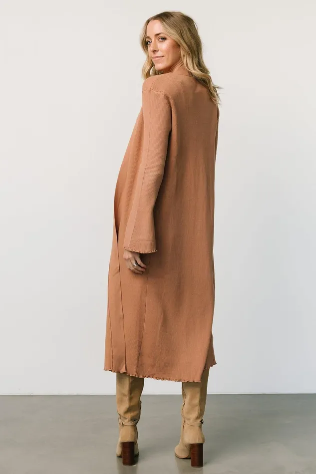Lauren Ribbed Cardigan Camel Women Baltic Born Cardigans