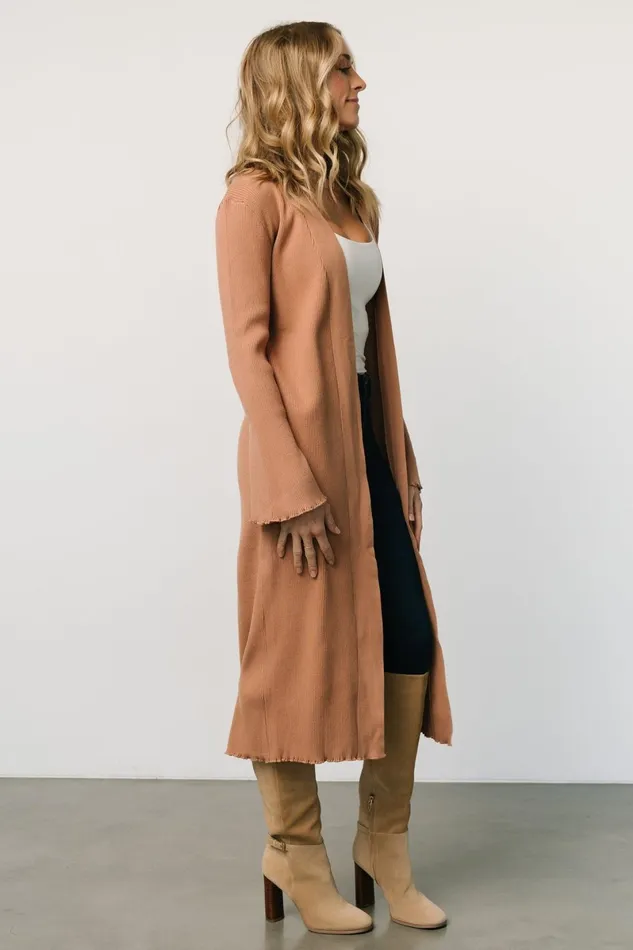 Lauren Ribbed Cardigan Camel Women Baltic Born Cardigans