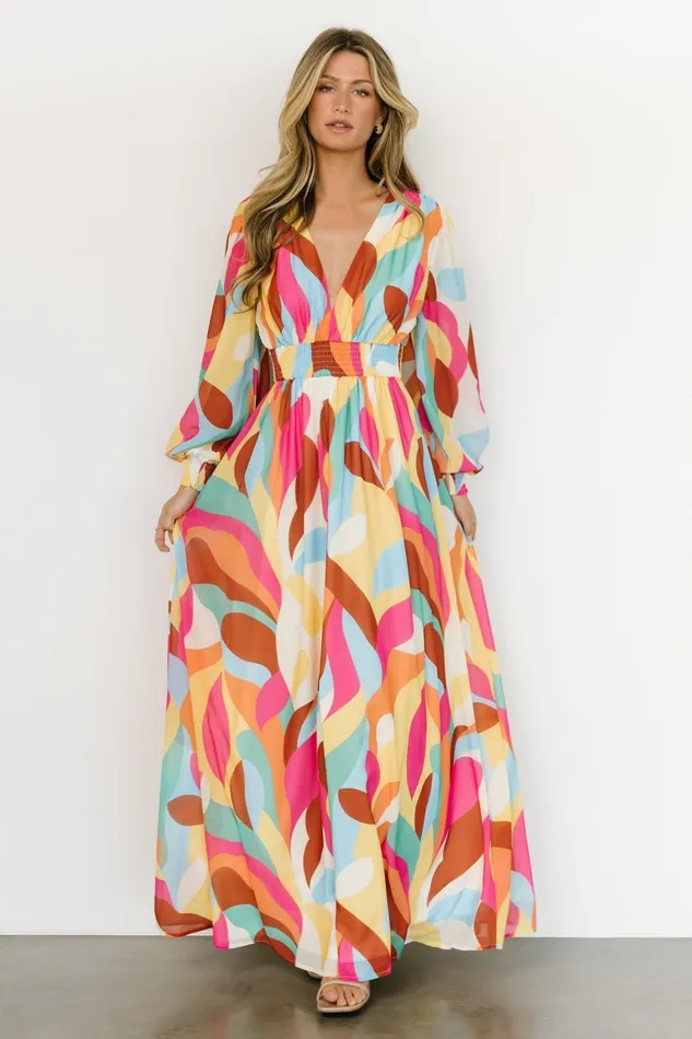 Lawson Maxi Dress Multi Print Women Baltic Born Maxi Dresses