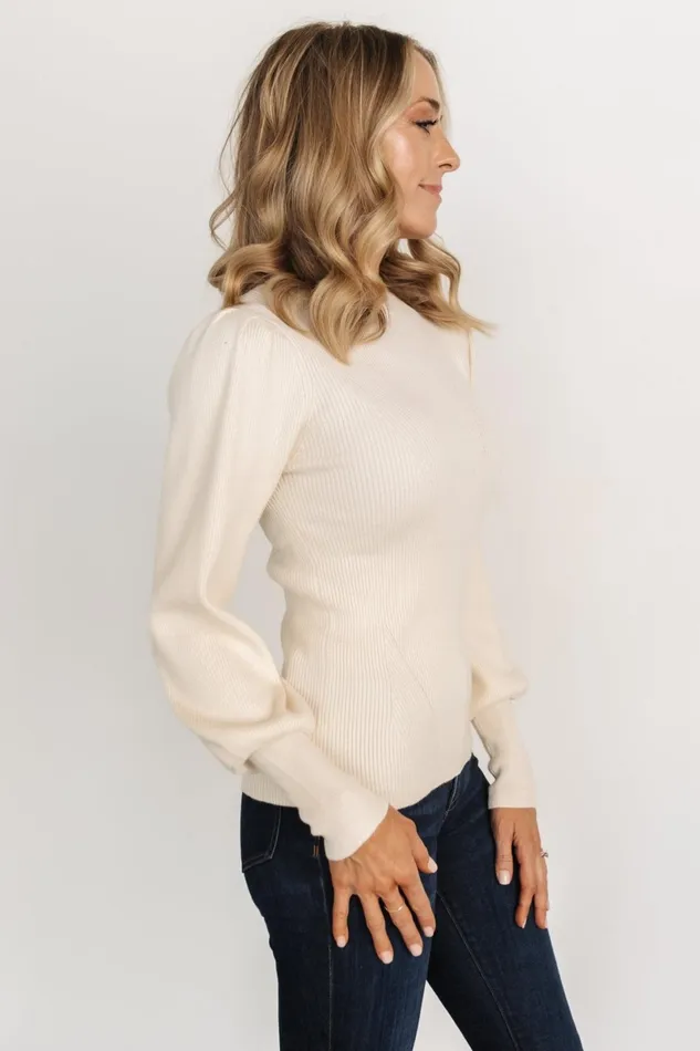 Lilou Rib Knit Sweater Ivory Women Baltic Born Sweaters Lilou Rib Knit Sweater Ivory Women Baltic Born Sweaters