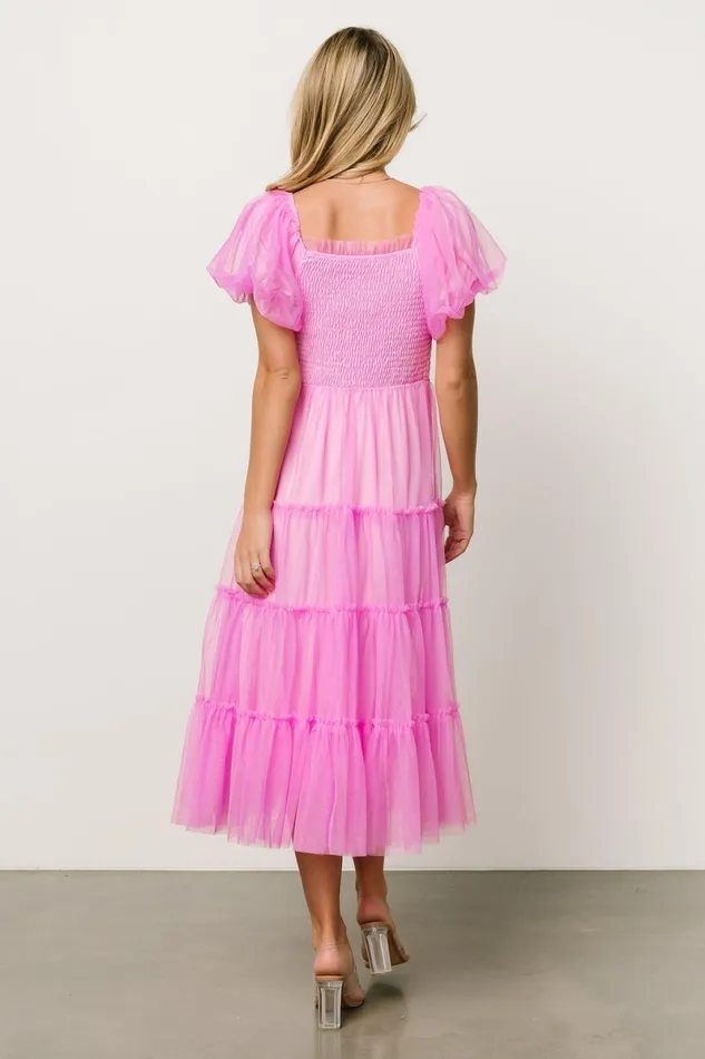 Liv Tulle Midi Dress Pink Women Baltic Born Tulle Styles