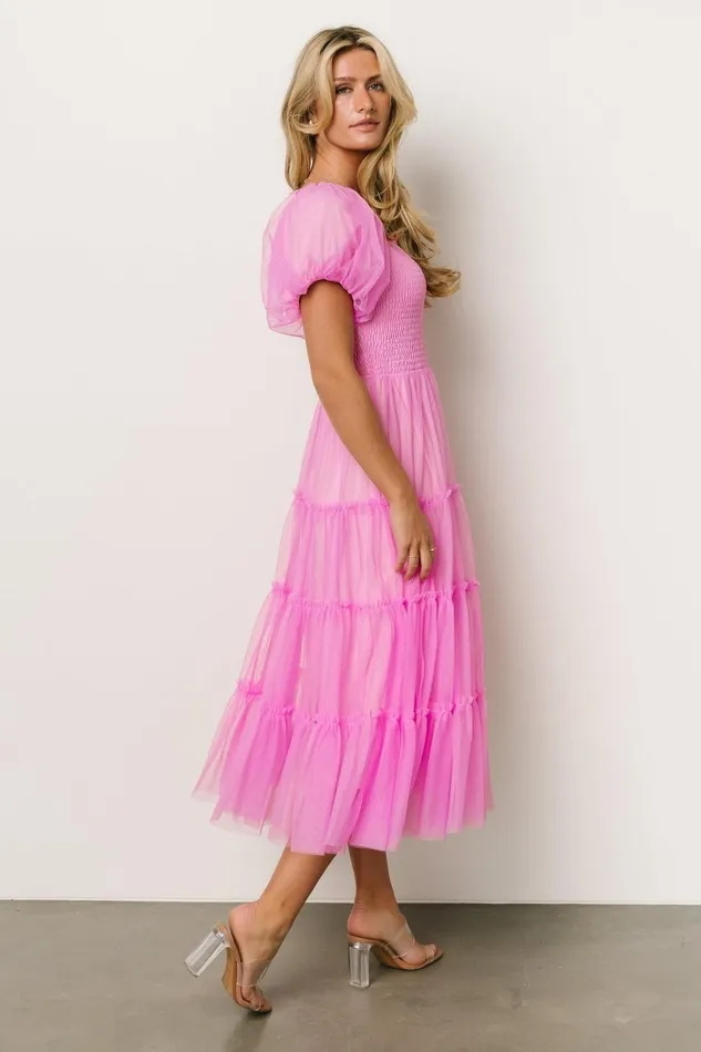 Liv Tulle Midi Dress Pink Women Baltic Born Tulle Styles