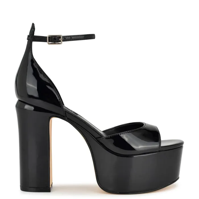 Liya Dress Sandals Black Women Nine West Heeled