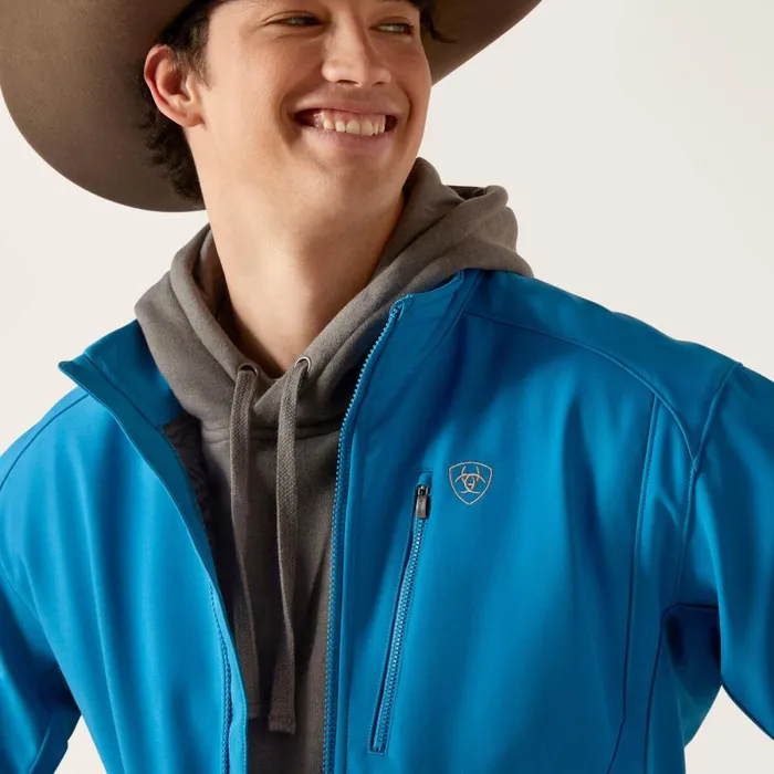Logo 20 Softshell Jacket Mykonos Blue Men Ariat Jackets and Vests Logo 20 Softshell Jacket Mykonos Blue Men Ariat Jackets and Vests