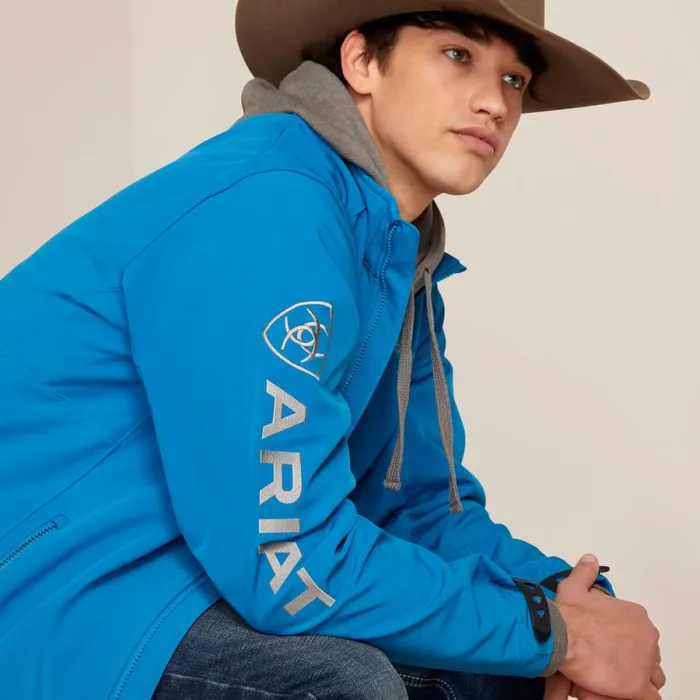 Logo 20 Softshell Jacket Mykonos Blue Men Ariat Jackets and Vests Logo 20 Softshell Jacket Mykonos Blue Men Ariat Jackets and Vests