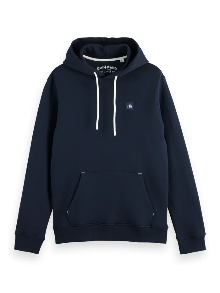 Logo Badge Hoodie Swan Men Scotch and Soda Sweatshirts and Hoodies