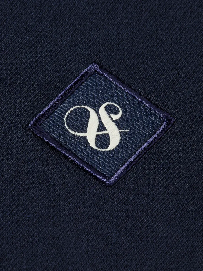 Logo Badge Hoodie Swan Men Scotch and Soda Sweatshirts and Hoodies