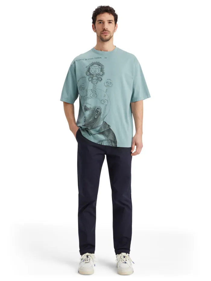 LOOSE FIT EMBASSY OF THE FREE MIND ARTWORK TSHIRT Parchment Men Scotch and Soda TShirts and Polo Shirts LOOSE FIT EMBASSY OF THE FREE MIND ARTWORK TSHIRT Parchment Men Scotch and Soda TShirts and Polo Shirts