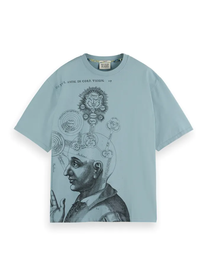 LOOSE FIT EMBASSY OF THE FREE MIND ARTWORK TSHIRT Parchment Men Scotch and Soda TShirts and Polo Shirts LOOSE FIT EMBASSY OF THE FREE MIND ARTWORK TSHIRT Parchment Men Scotch and Soda TShirts and Polo Shirts