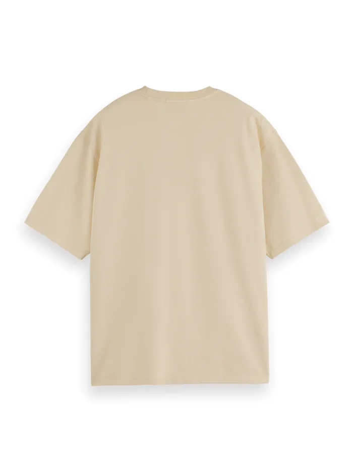 LOOSE FIT EMBASSY OF THE FREE MIND ARTWORK TSHIRT Parchment Men Scotch and Soda TShirts and Polo Shirts LOOSE FIT EMBASSY OF THE FREE MIND ARTWORK TSHIRT Parchment Men Scotch and Soda TShirts and Polo Shirts