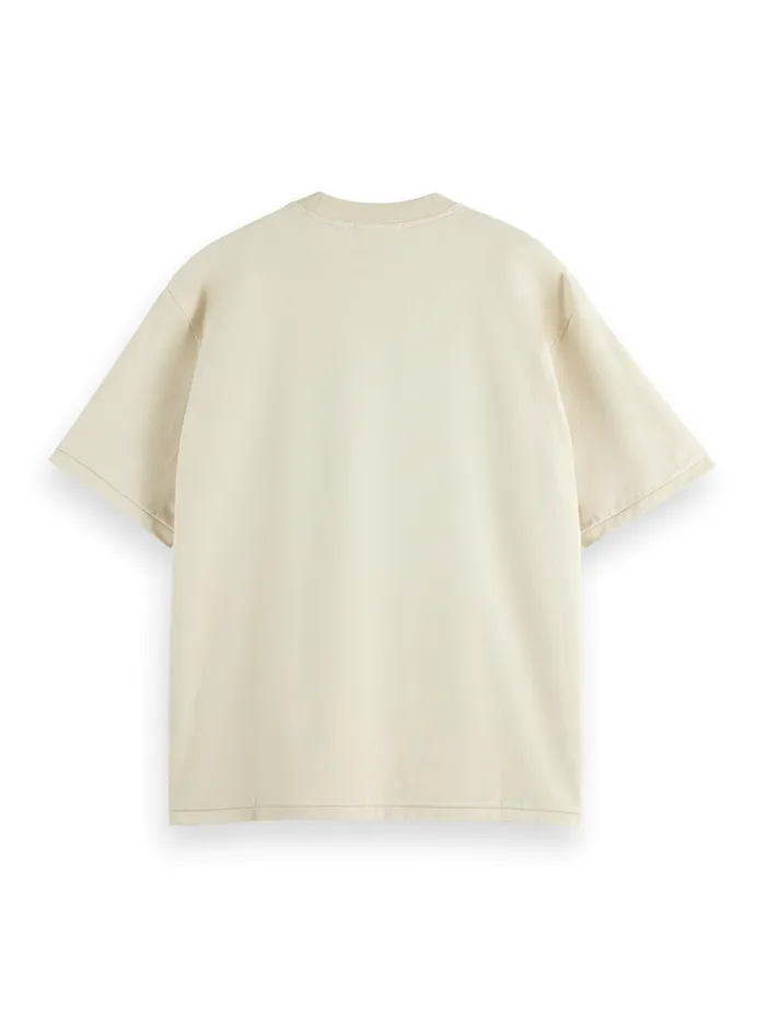 Loose Fit Front Printed Artwork Tshirt Parchment Men Scotch and Soda TShirts and Polo Shirts Loose Fit Front Printed Artwork Tshirt Parchment Men Scotch and Soda TShirts and Polo Shirts