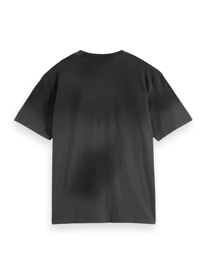 Loose Fit Irregular Dyed Artwork Tshirt Moody Grey Men Scotch and Soda TShirts and Polo Shirts Loose Fit Irregular Dyed Artwork Tshirt Moody Grey Men Scotch and Soda TShirts and Polo Shirts