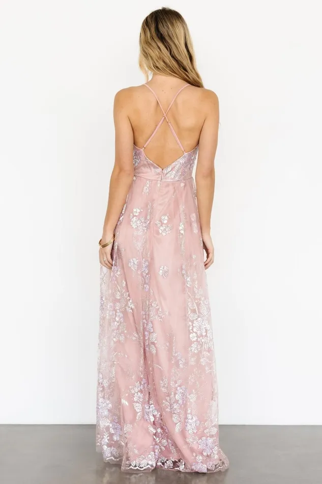 Lucienne Shimmer Maxi Gown Blushing Rose Women Baltic Born Embellished Sequin Lucienne Shimmer Maxi Gown Blushing Rose Women Baltic Born Embellished Sequin