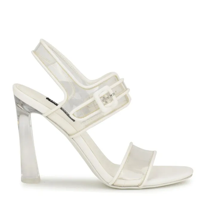 Lucile Clear Strappy Sandals Clear Women Nine West Heeled
