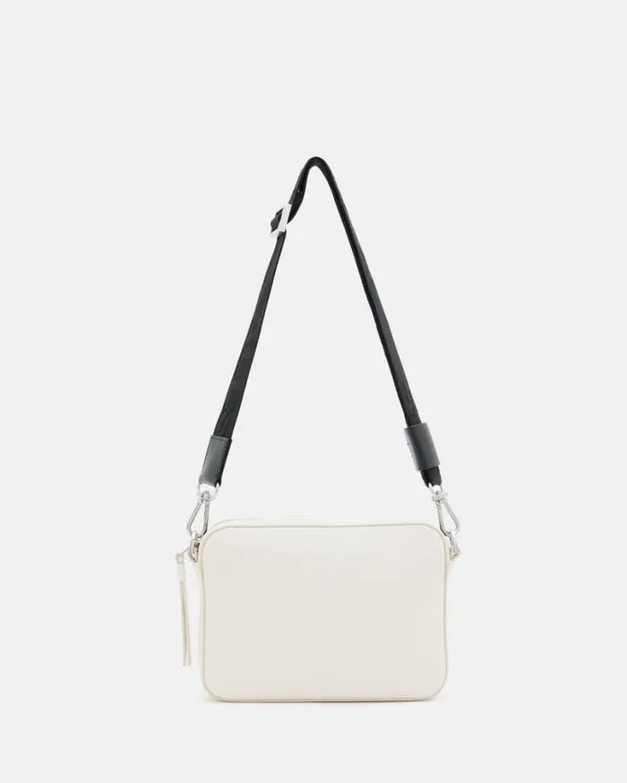 Lucile Leather Crossbody Bag Desert White Women AllSaints Handbags and Wallets