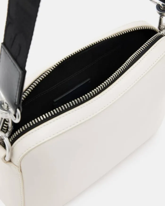 Lucile Leather Crossbody Bag Desert White Women AllSaints Handbags and Wallets Lucile Leather Crossbody Bag Desert White Women AllSaints Handbags and Wallets