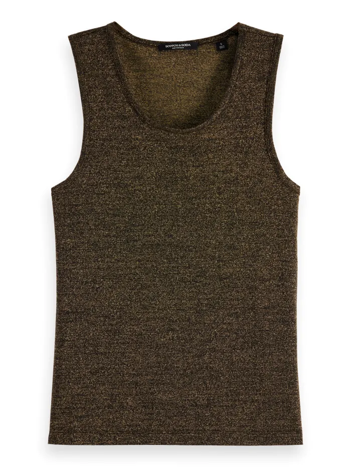 LUREX RACER TANK Evening Black Women Scotch and Soda Tops and TShirts