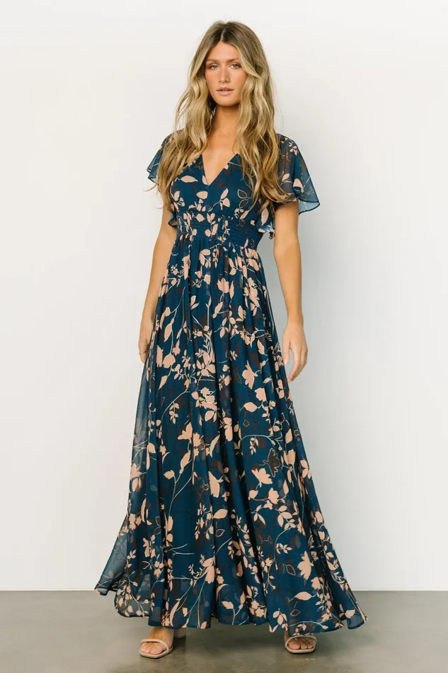 Lynlee Metallic Maxi Dress Topaz Women Baltic Born Bump Friendly
