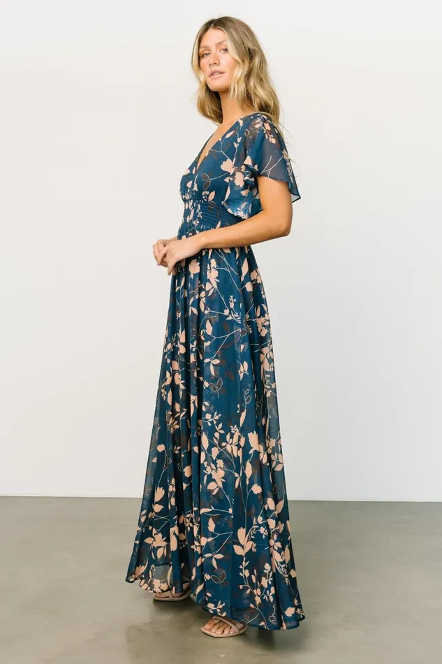 Lynlee Metallic Maxi Dress Topaz Women Baltic Born Bump Friendly Lynlee Metallic Maxi Dress Topaz Women Baltic Born Bump Friendly
