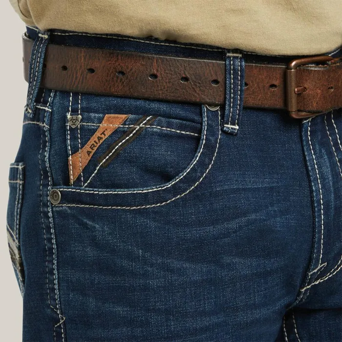M5 Straight Stretch Remming Stackable Straight Leg Jean Ford Men Ariat Denim M5 Straight Stretch Remming Stackable Straight Leg Jean Ford Men Ariat Denim