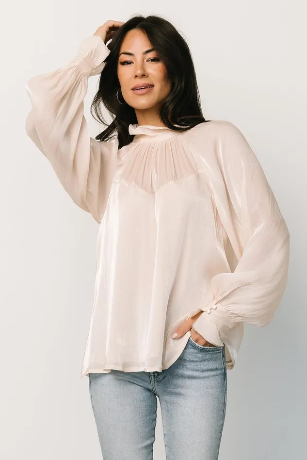 Maeve Shimmer Top Champagne Women Baltic Born Blouses Shirts
