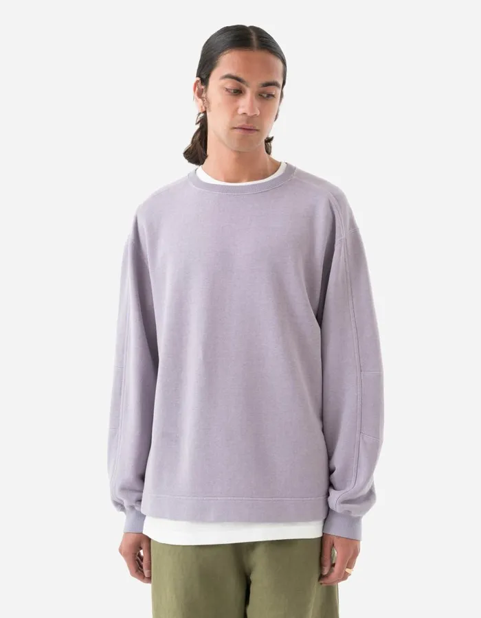 Maharishi Crew Sweats 5231 Articulated Hemp Crew Sweat Purple Ash 8211 Men