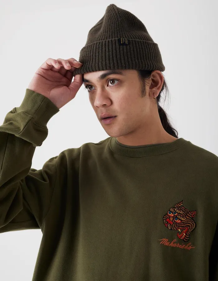 Maharishi Hats 9153 Wool MILTYPE Beanie Olive 8211 Men